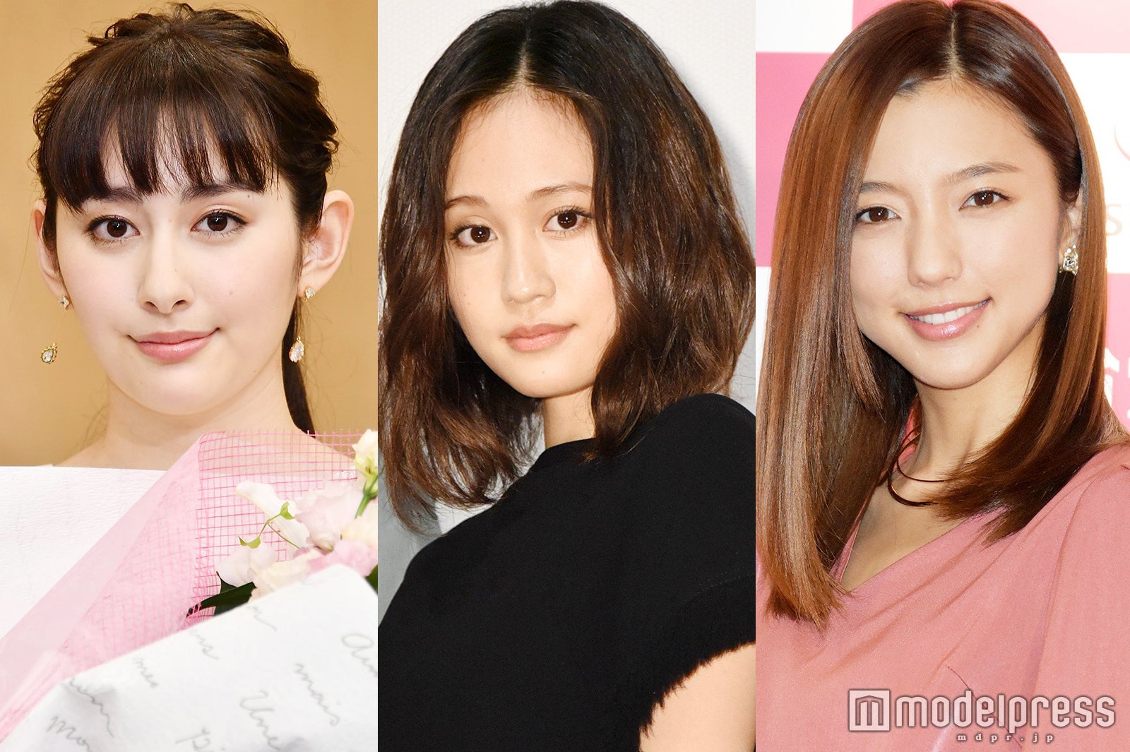 （左から）早見あかり、前田敦子、真野恵里菜 （C）モデルプレス